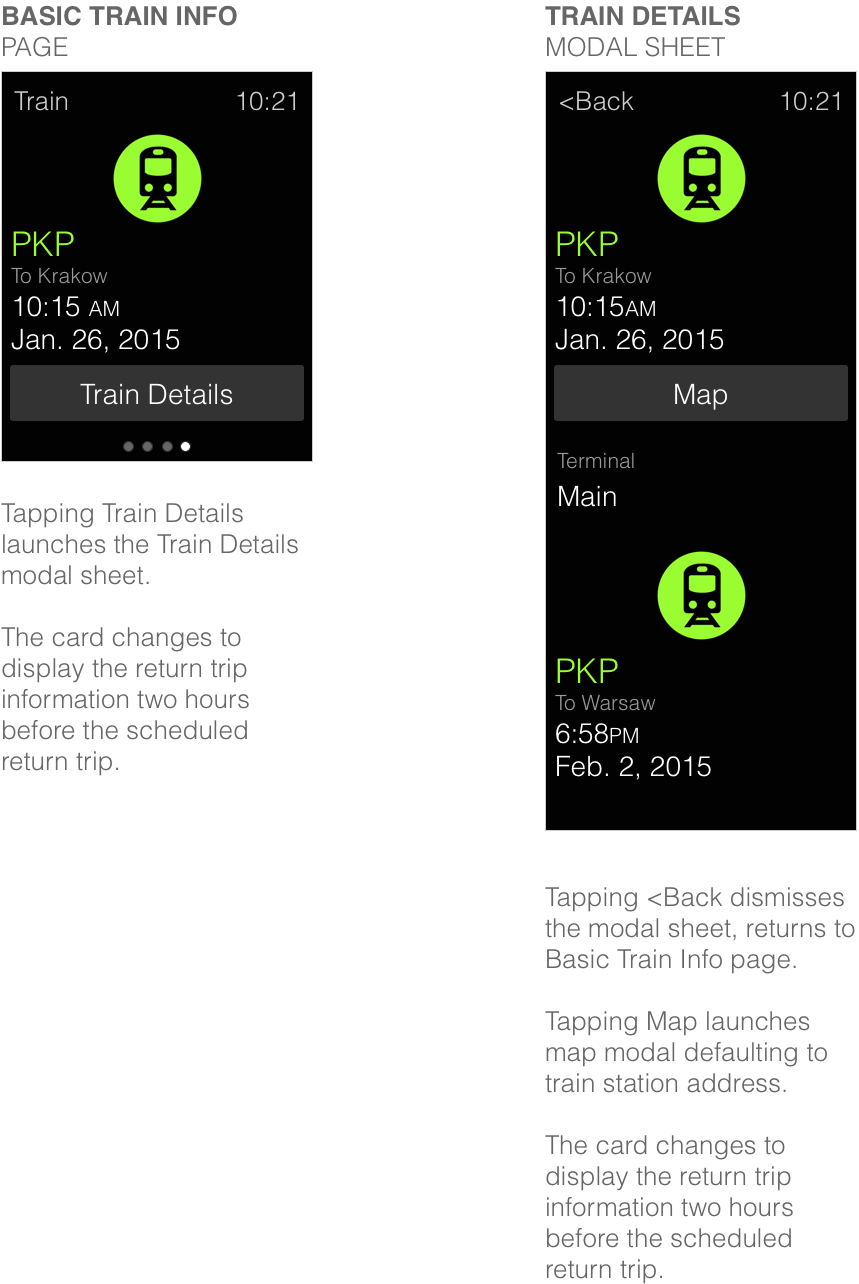 Apple Watch Ground Transportation Details